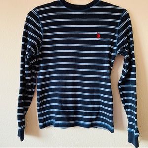 Boy’s blue US Polo thermal Henley Tee size 18